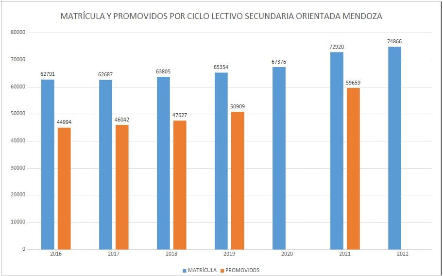 Los datos que compartió la DGE con Los Andes. Hay aumento de promovidos y de matriculados.