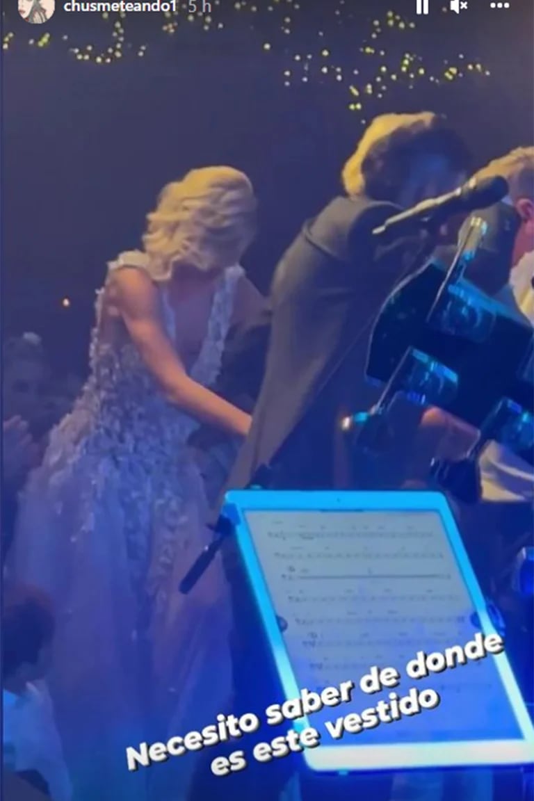 El vestido que Stefi Roitmann lució para su casamiento con Ricky Montaner.