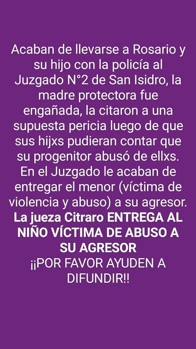 La difusión de los vecinos pidiendo justicia en las redes.