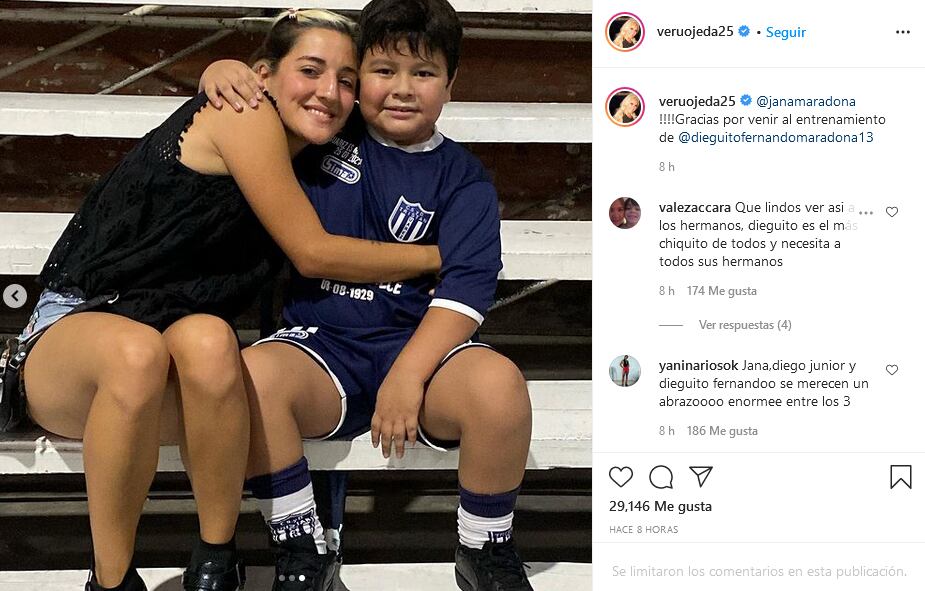 Dieguito Fernando y su primer entrenamiento de fútbol