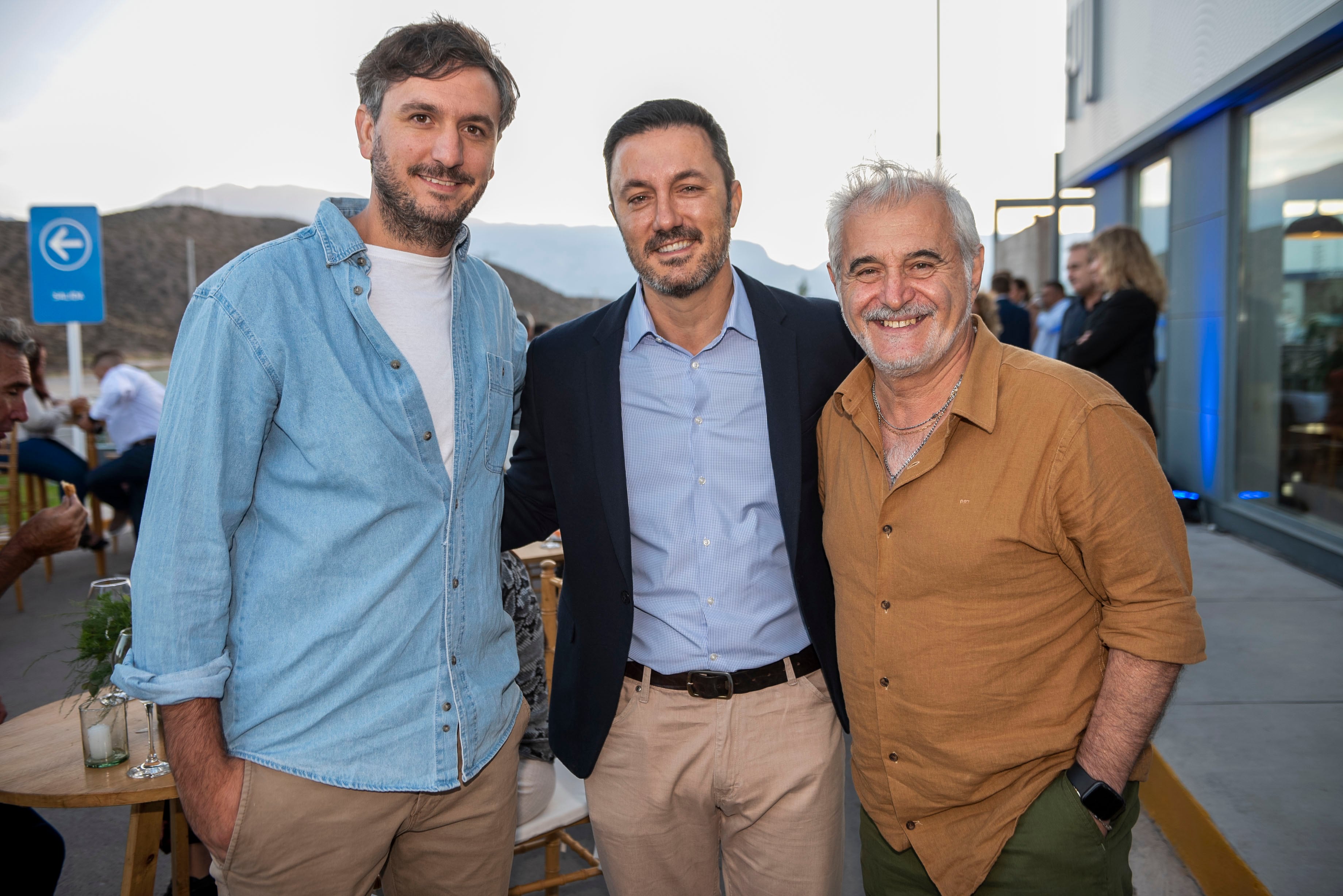 Santiago Carranza, Luis Petri y el hacedor cultural Pedro Marabini.