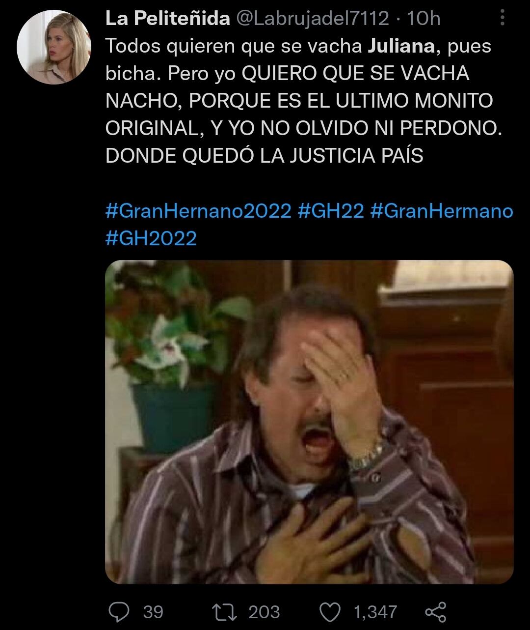 Gran Hermano: los mejores memes de Juliana al enterarse que está nominada. / Captura de pantalla. / La Voz