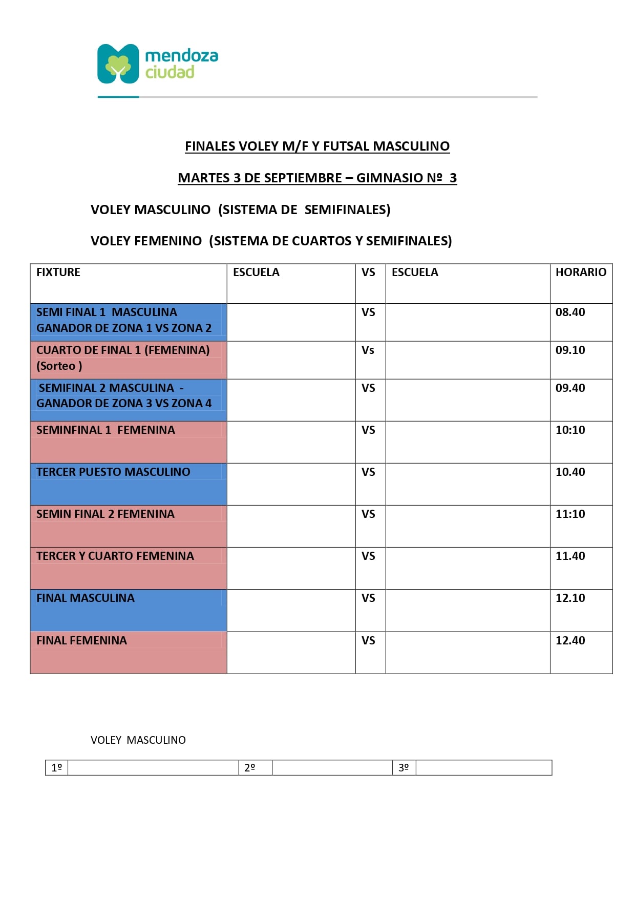 Se vienen las finales de los Juegos Intercolegiales