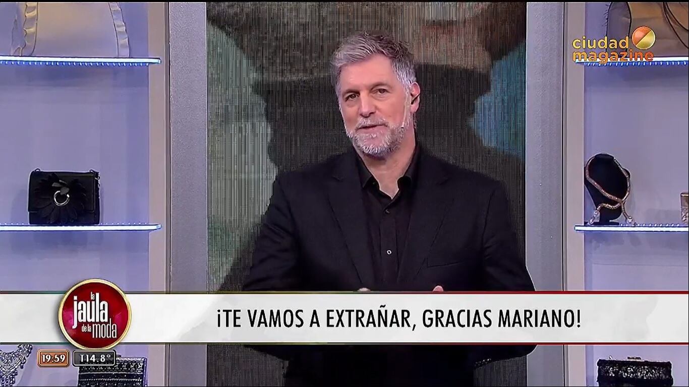 Así despidieron a Mariano Caprarola en “La Jaula de la Moda”. Captura de pantalla.