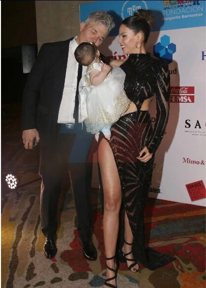 Barby Franco y Fernando Burlando junto a su hija, Sarah