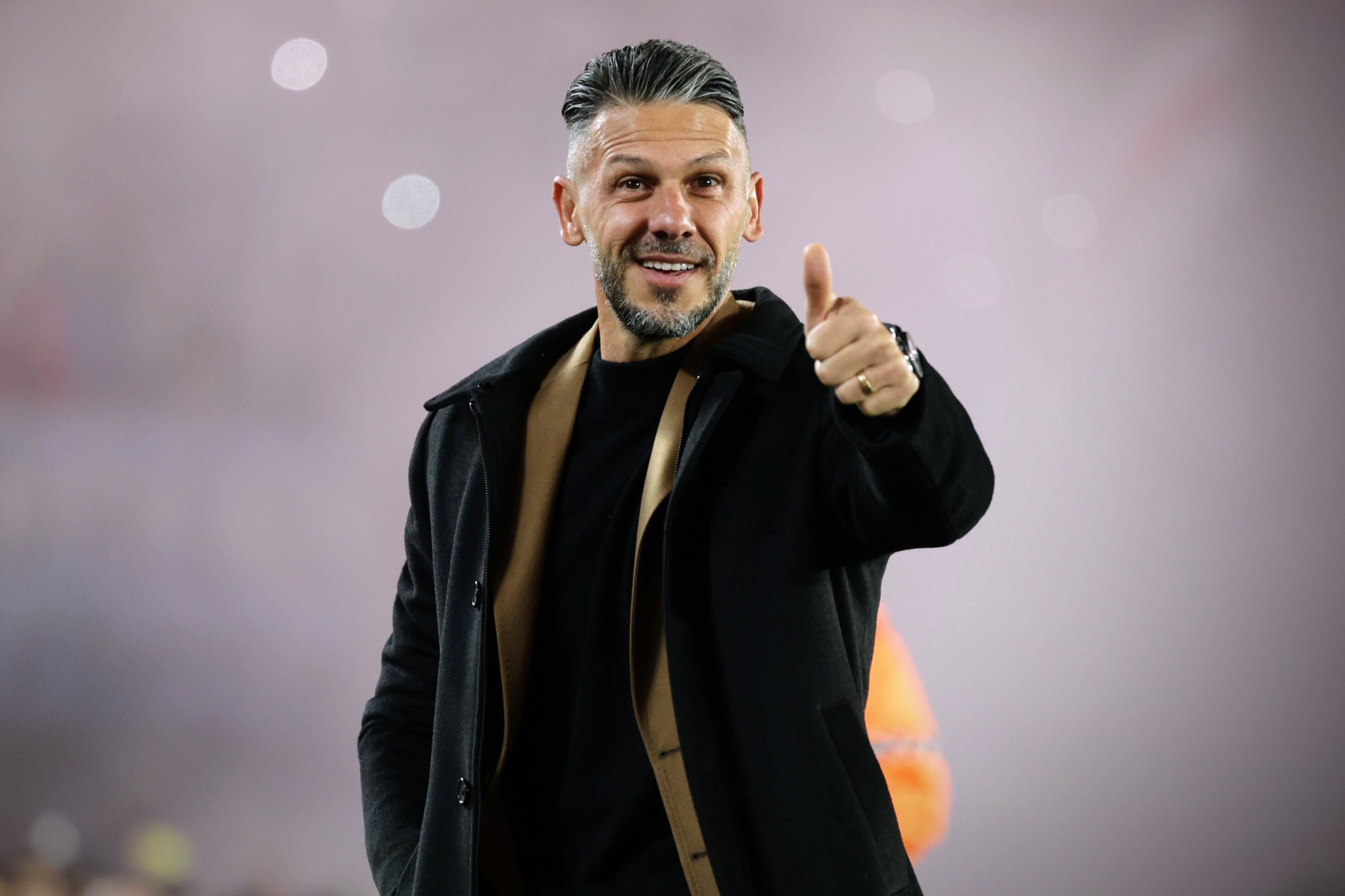 Martín Demichelis, entrenador de River, en el partido ante Colón en el Monumental por la Liga Profesional 2023. (Fotibaires)