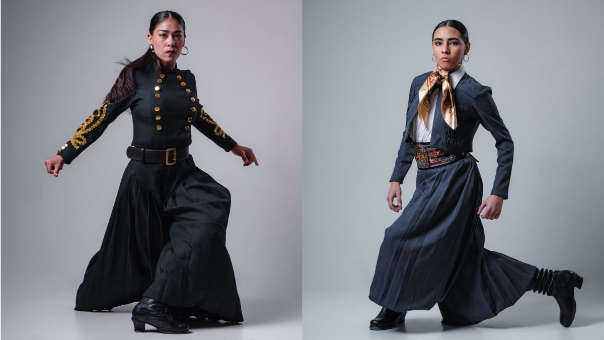 Tres mujeres mendocinas harán historia al bailar malambo femenino por primera vez en Cosquín. Foto: Gentileza