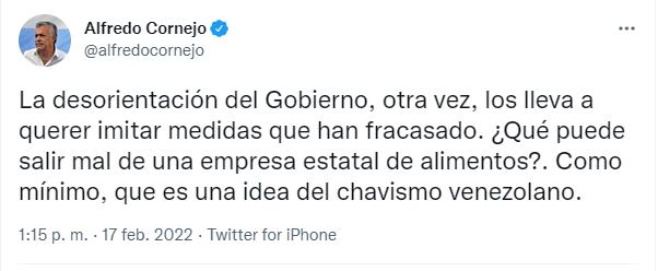 El senador nacional comparó la idea nacional por el chavismo venezolano