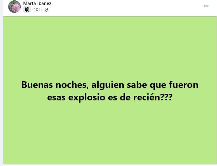 Quejas de los vecinos en los grupos de Facebook por el uso de pirotecnia en Luzuriaga. 