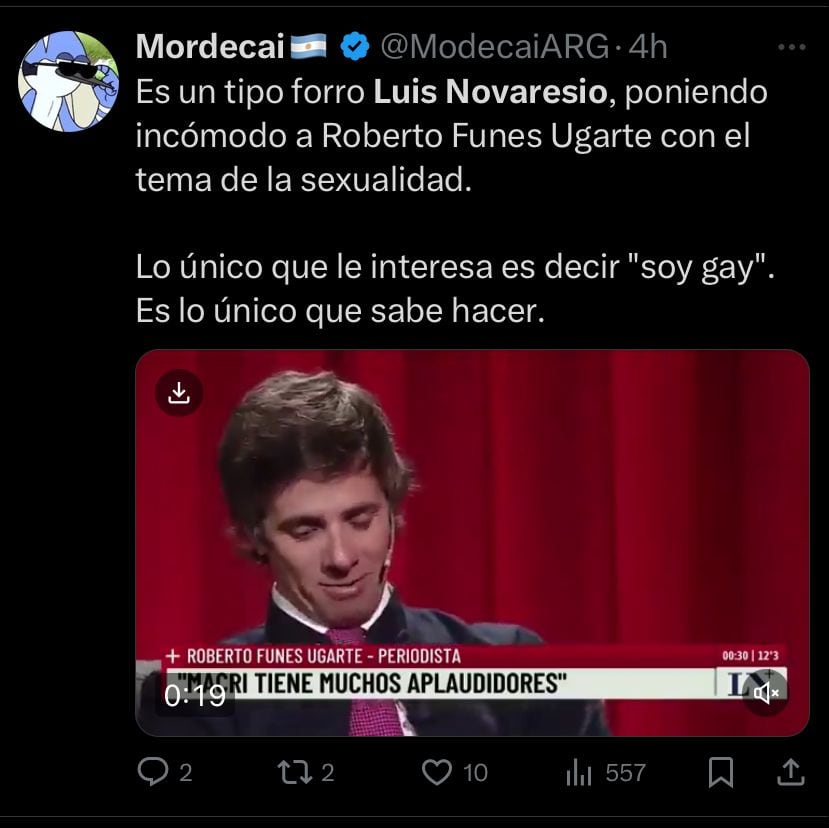 Repudiaron en redes la pregunta de Luis Novaresio a Robertito Funes