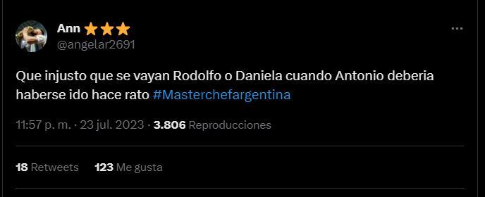 Bronca en las redes sociales por la eliminación de Daniela