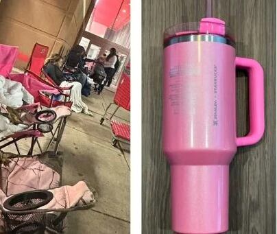 “Pink Stanley de Starbucks”, ese es el nombre que lleva el vaso de acero inoxidable sellado al vacío y de edición limitada. Gentileza: El Manana.