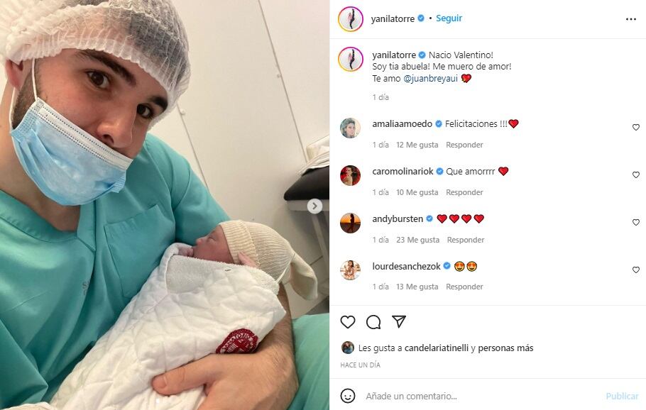 Yanina Latorre es tía abuela y lo anunció en Instagram