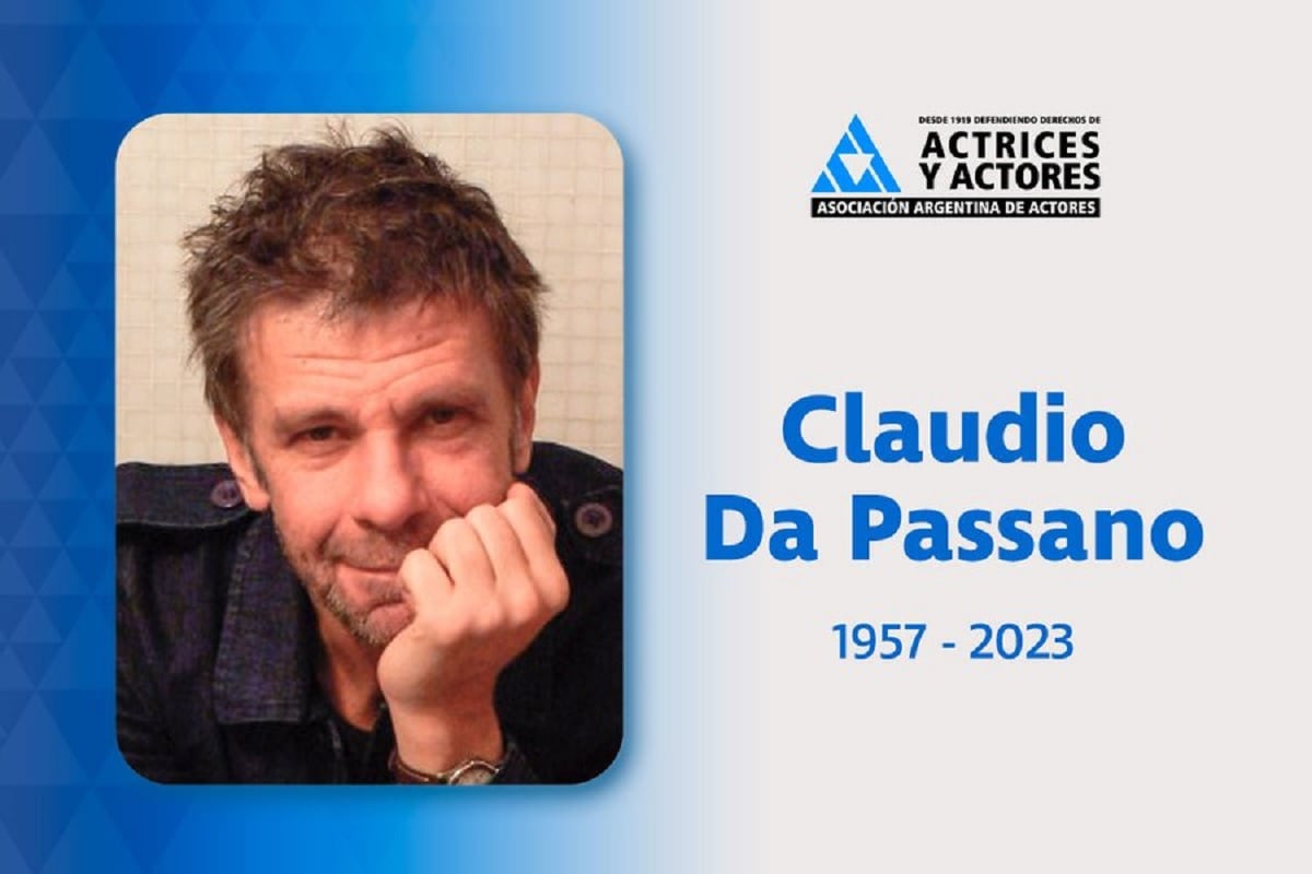 Murió el actor Claudio Da Passano