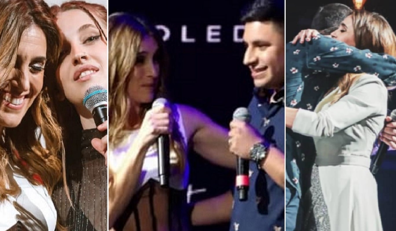 Soledad Pastorutti invitó a varios participantes de La Voz Argentina a sus shows en el Movistar Arena. En las fotos, Luna Suárez, Francisco Benítez y Álex Freidig.