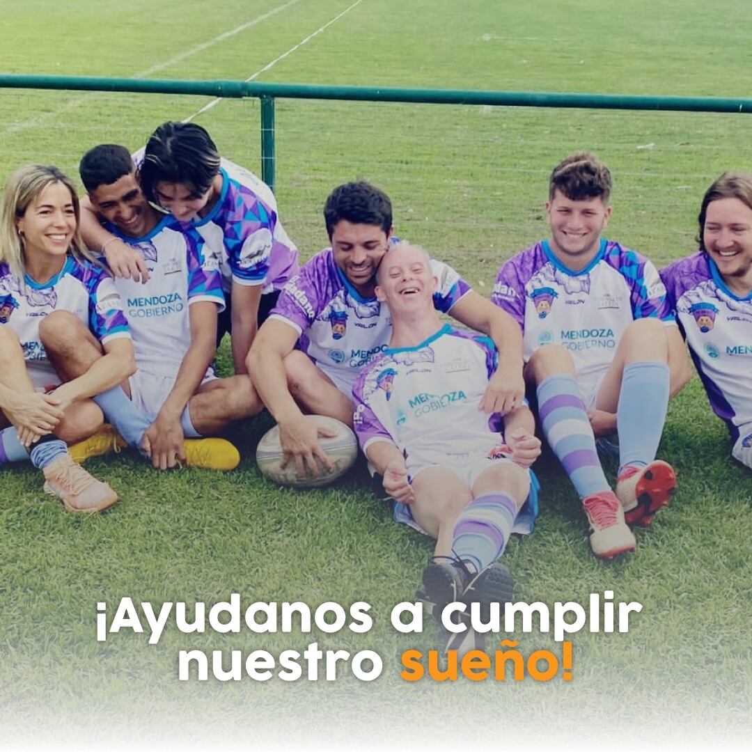 Seis mendocinos y una mendocina jugarán el mundial de Rugby Inclusivo en Irlanda y necesitan ayuda para poder viajar. Foto: Gentileza Los Cuyis XV.