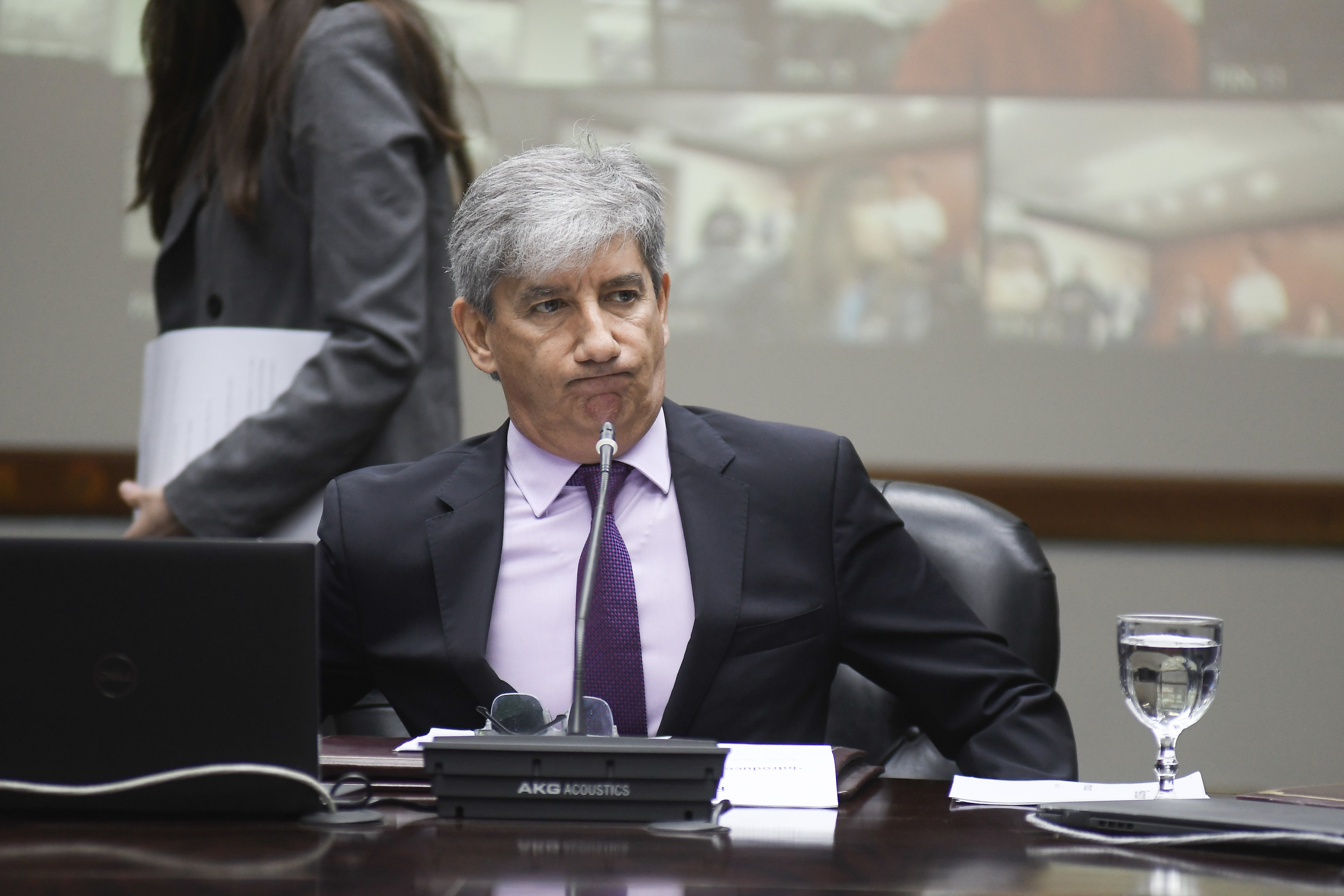 El Juez Federal Walter Bento de Mendoza en el Consejo de la magistratura declarando 
Buenos Aires ,  Argentina
(Federico Lopez Claro)