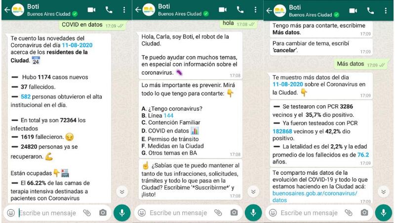 Lleva a cabo un cuestionario y, en caso de ser necesario, pide audios de tos para detectar un posible caso positivo / Gentileza