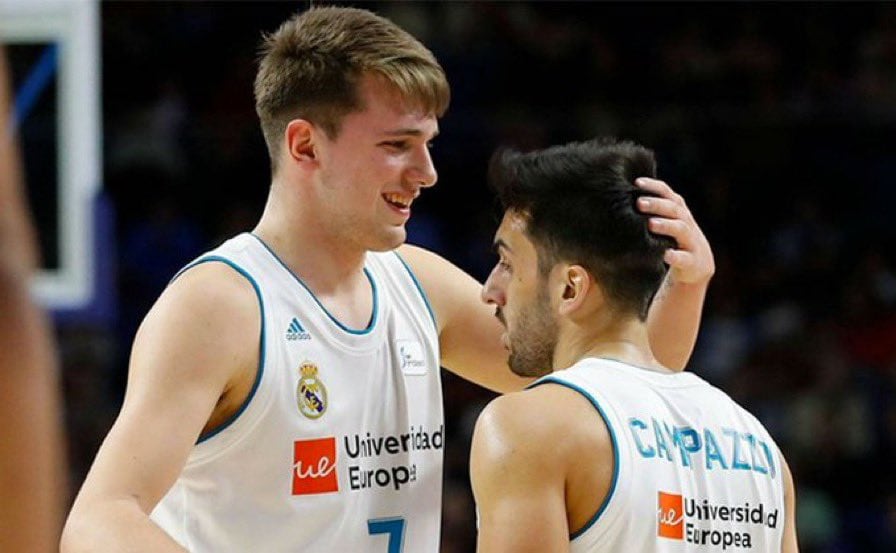 Facundo Campazzo y Luka Doncic jugaron juntos en el Real Madrid y ahora se reencontrarán en Dallas Mavericks. (Real Madrid / Archivo)