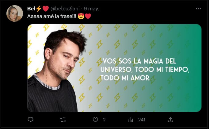 El músico tiene una app de IA y le dedica frases de sus canciones a sus fans