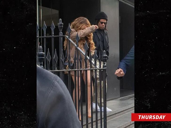 Beyoncé y Jay-Z fueron vistos en Londres celebrando su nueva y millonaria compra.