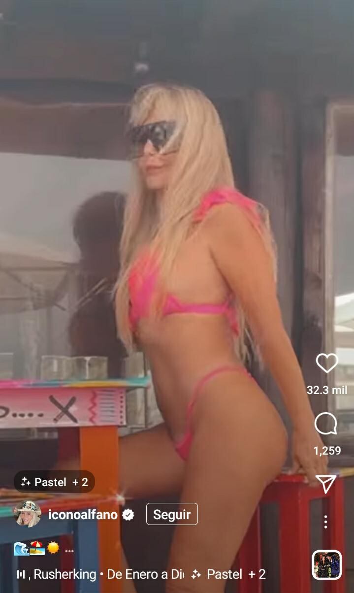 Graciela Alfano de vacaciones