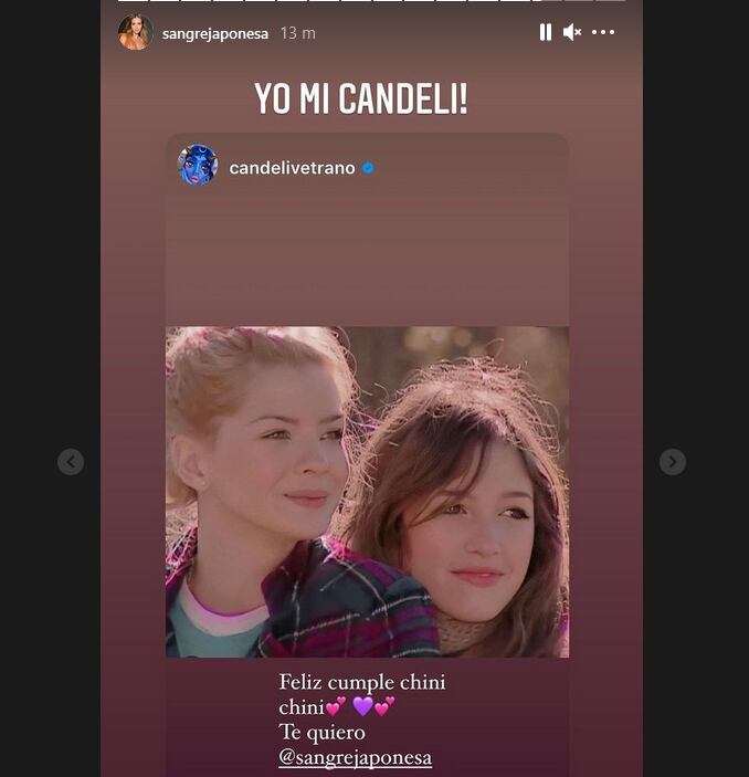 Cande Vetrano envió un saludo a la China Suárez