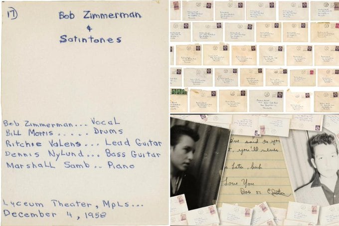 Las cartas de Bob Dylan que fueron subastadas