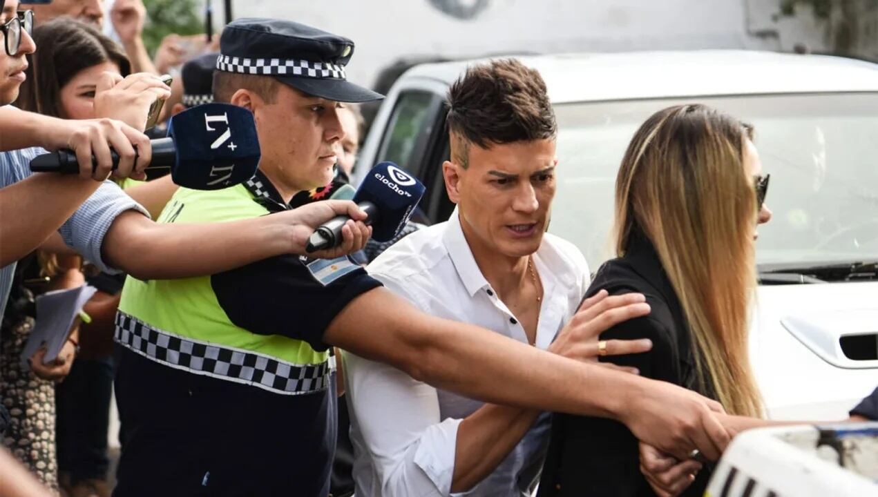 Sebastián Sosa arribando a Tribunales Penales de Tucumán.