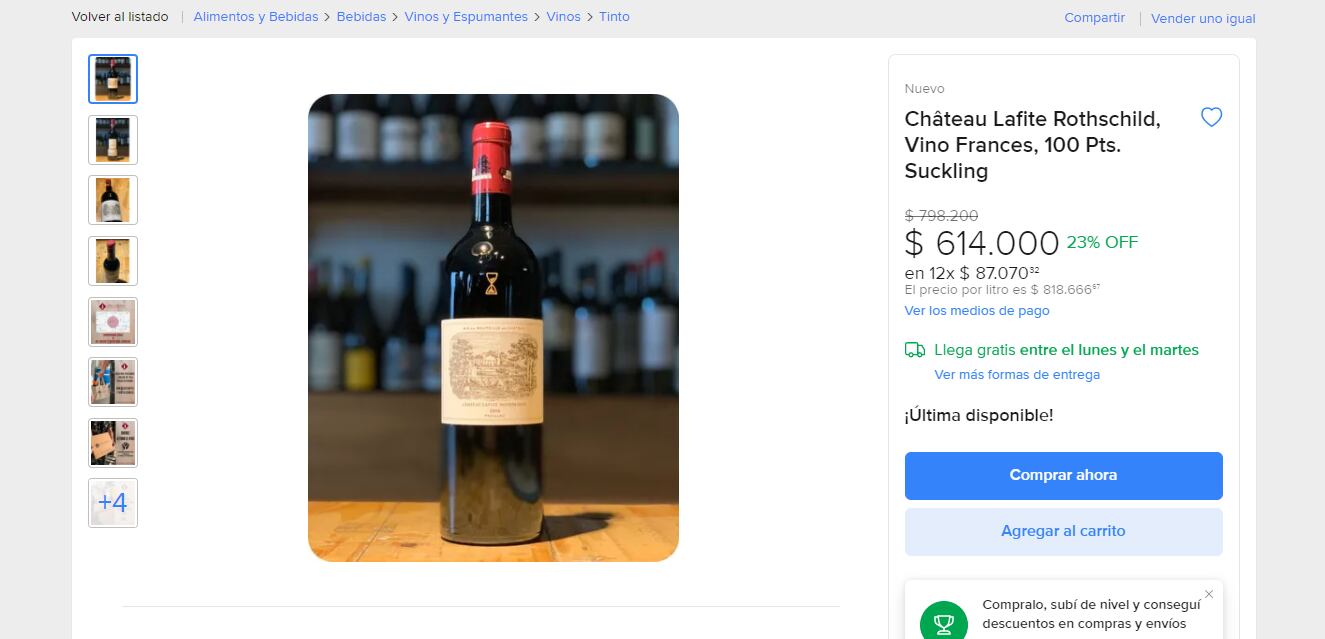 El vino francés es el más caro que se puede encontrar hoy en día. - Captura de pantalla