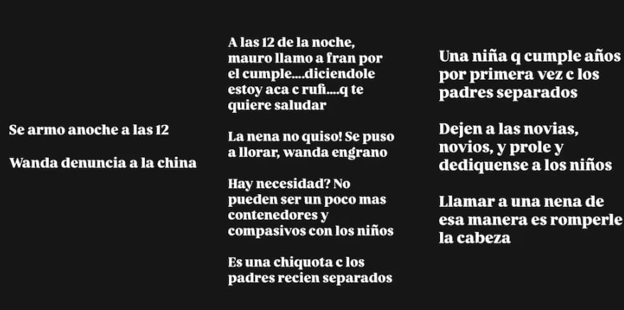 Yanina Latorre contó el fuerte mensaje que le habría enviado la China Suárez a Wanda Nara. Captura: Instagram