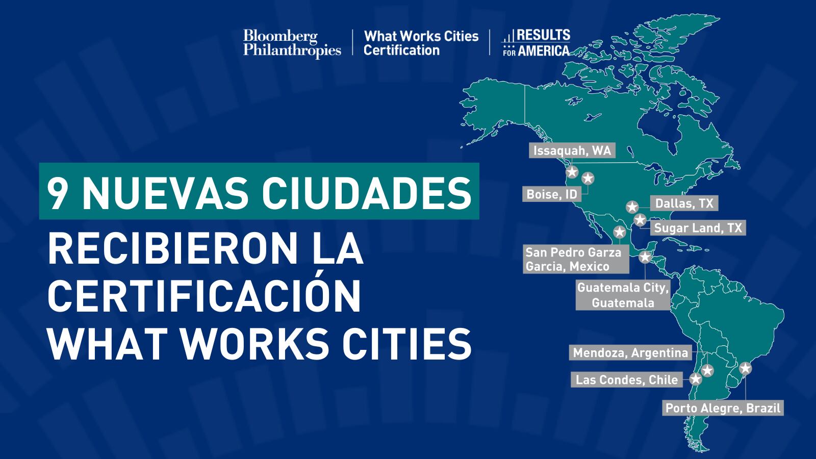 La Ciudad de Mendoza recibió la Certificación What Works Cities de Bloomberg Philanthropies.