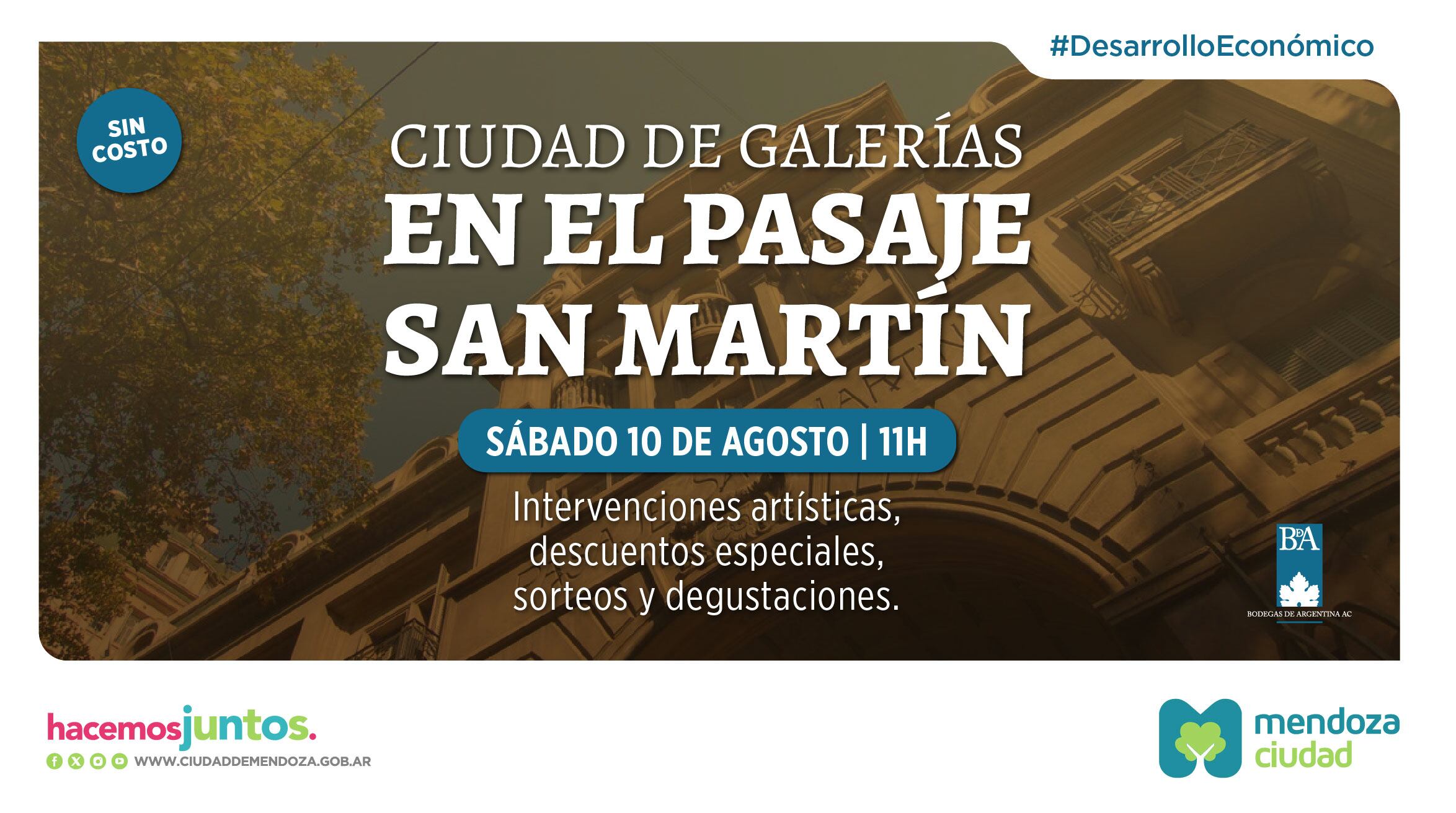 Ciudad de Galerías llega al Pasaje San Martín