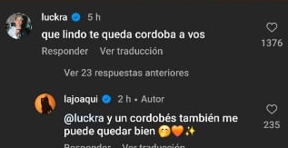 El picante ida y vuelta de La Joaqui y Luck Ra en Instagram