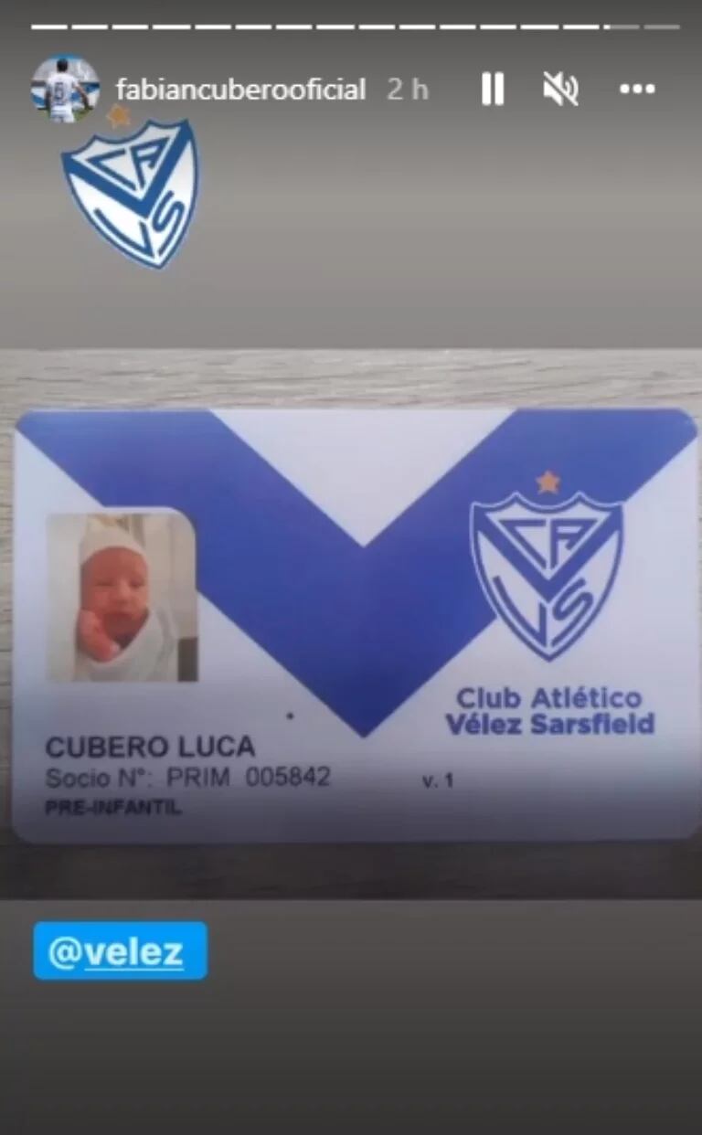 Luca Cubero, socio de Velez