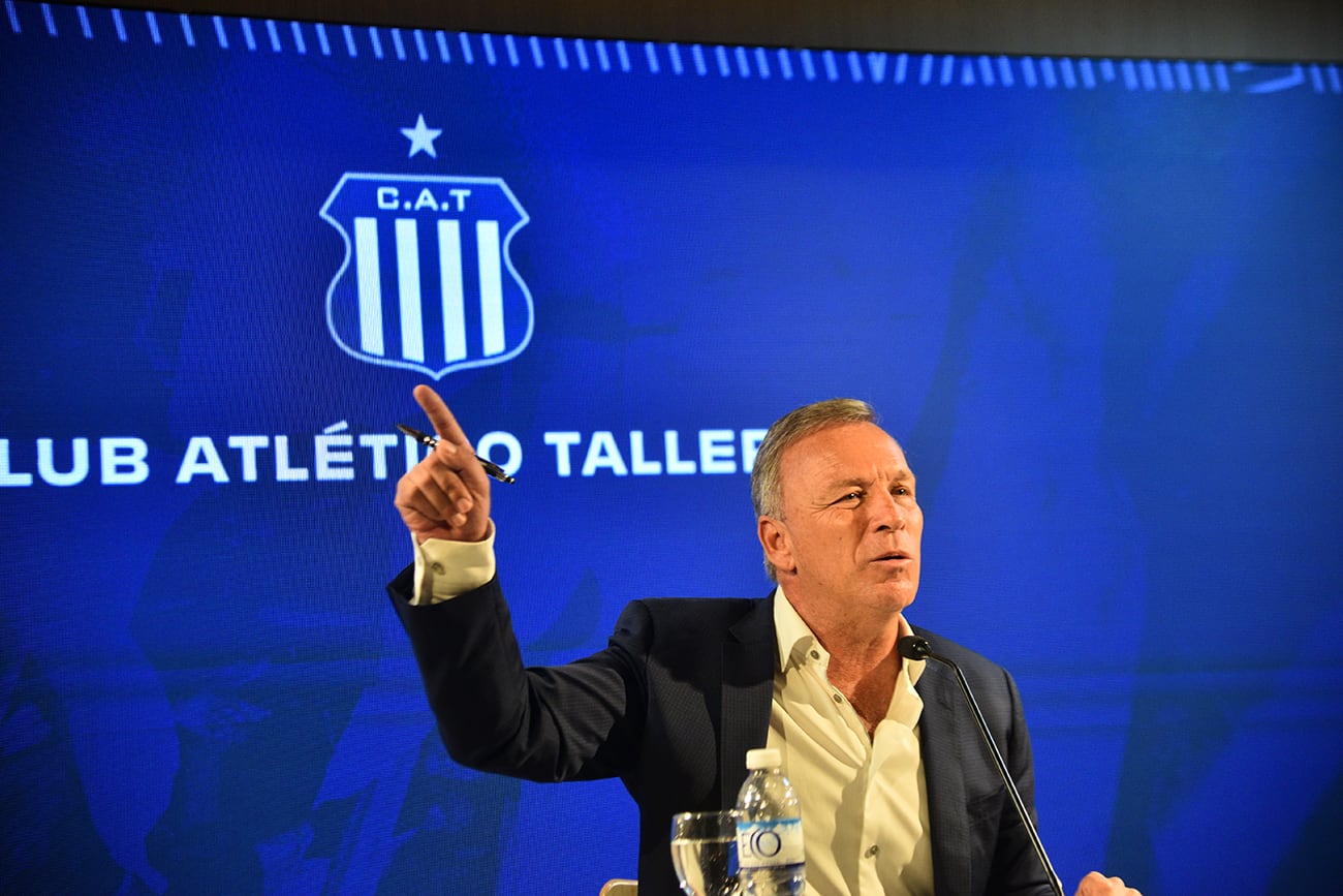 Conferencia de prensa de Andrés Fassi Presidente de Talleres tras el incidente del partido contra Boca Juniors por Copa Argentina. Foto: Pedro Castillo / La Voz