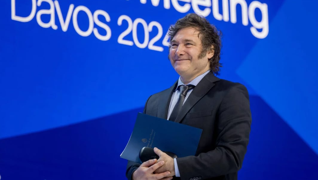 Javier Milei en Davos.