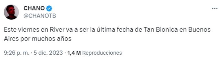 El cantante dio una noticia que entristece a sus fans.