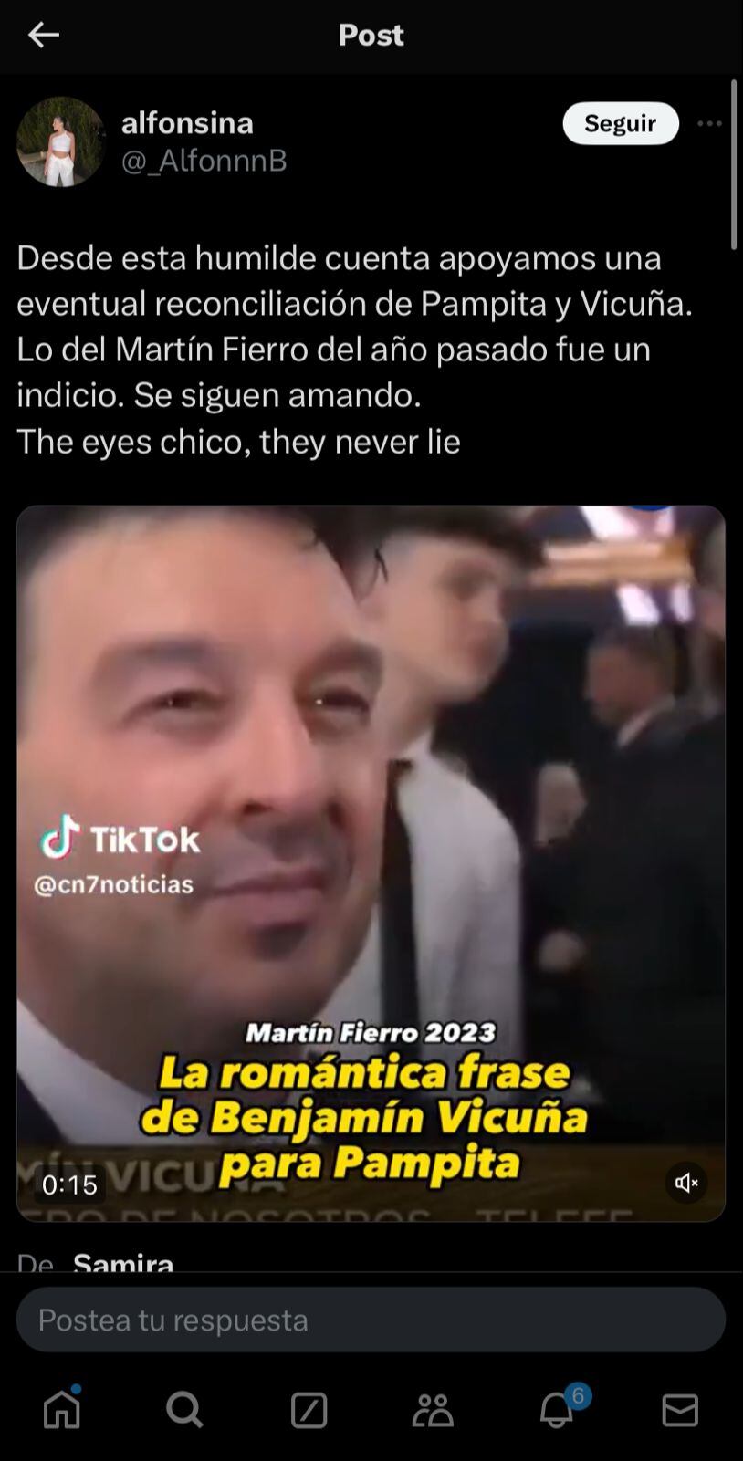 Los memes tras la noticia de la separación de Pampita y Roberto García Moritán. Captura de X.