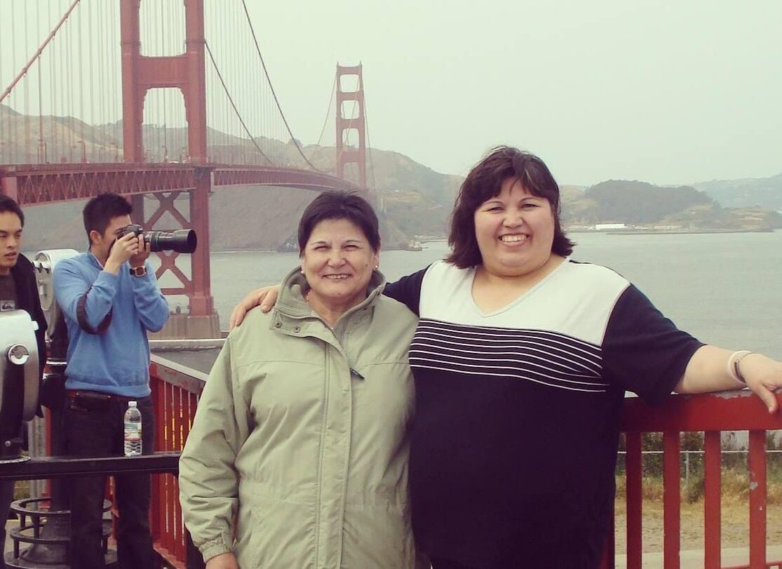  Coca (abulea de Matías) y Mónica (mamá)  en el Golden Gate Bridge.