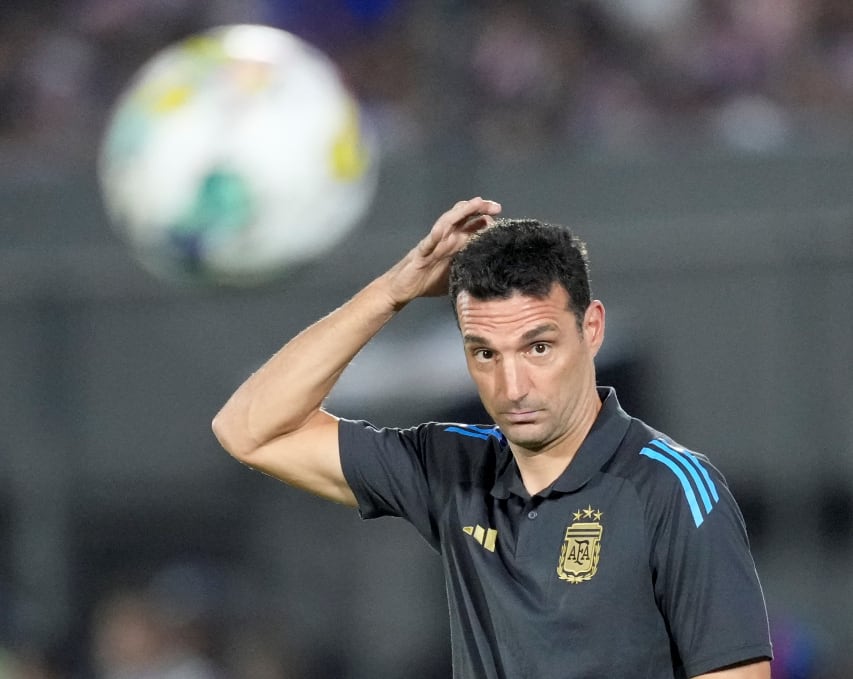 Lionel Scaloni, DT de la selección argentina. (AP)