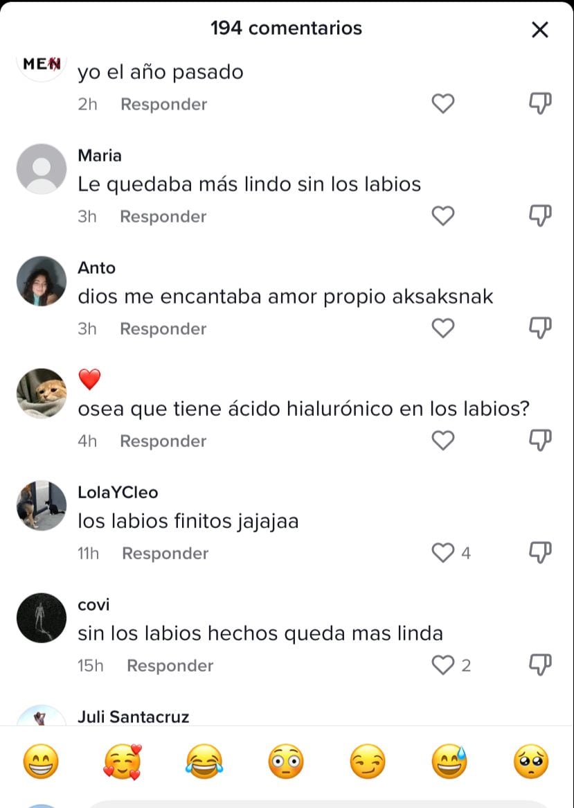 En TikTok destacaron el retoque estético de Julieta Poggio.