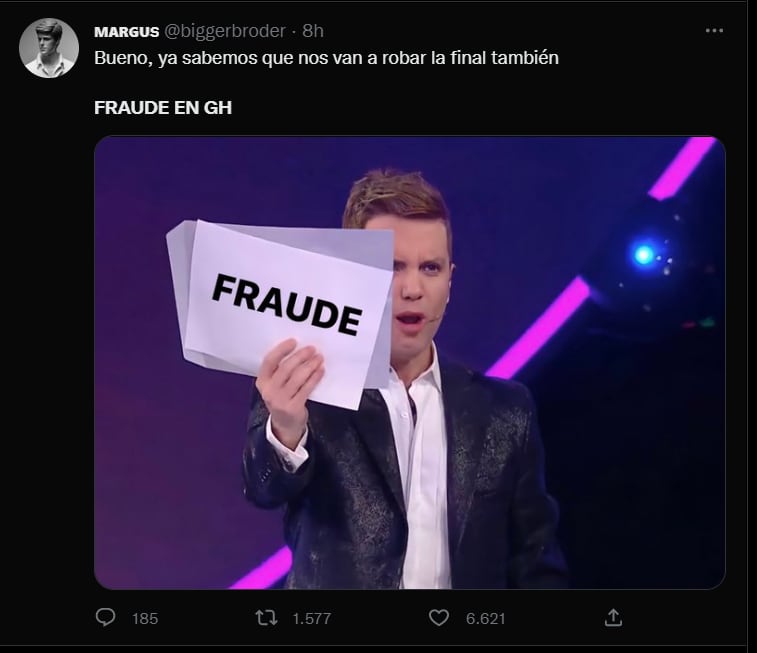 En las redes se volvió tendencia el "Fraude en Gran Hermano"