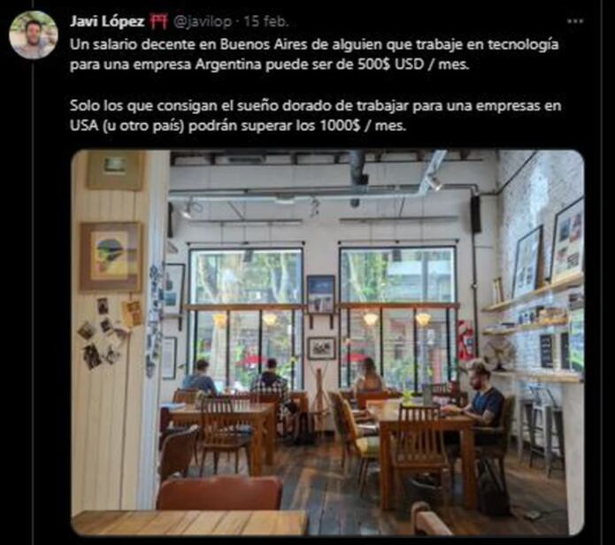 “Os voy a contar el quilombo que hay”, el relato de un turista español sobre la inflación argentina.