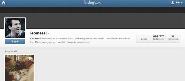 Esta era la foto de Leo Messi en Instagram antes de la actual.
