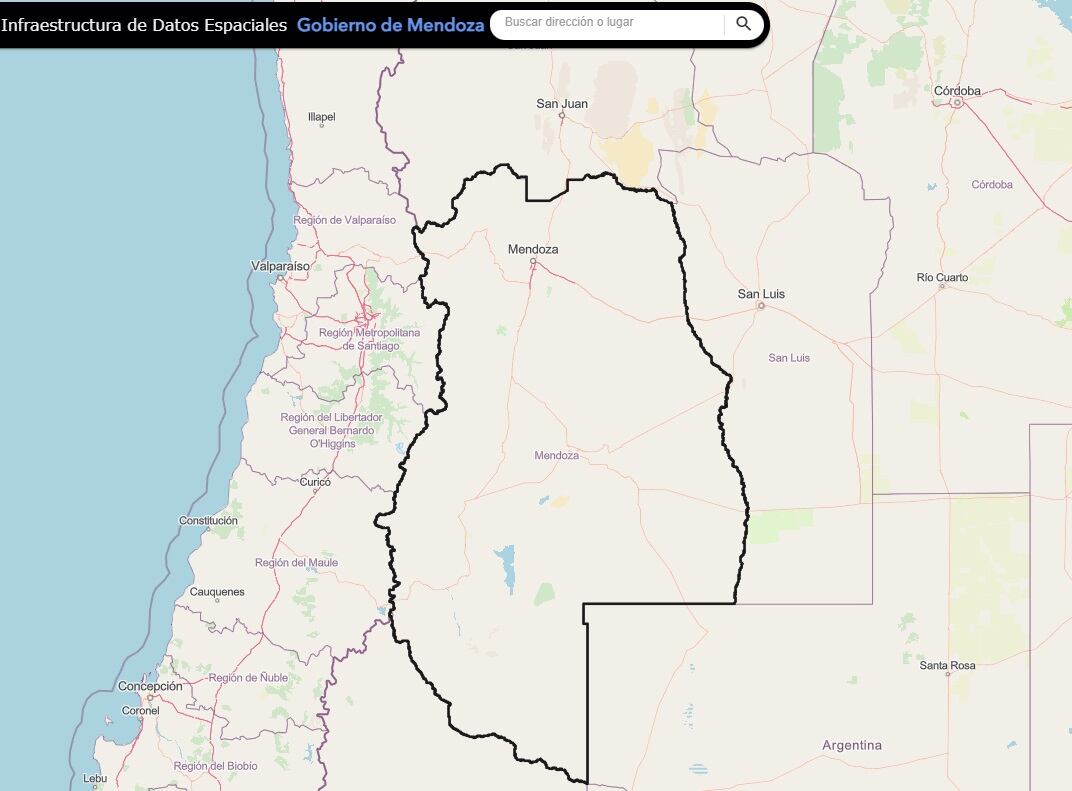 Cómo funciona y a qué información se puede acceder desde el “Google Maps mendocino”. Foto: Captura Web