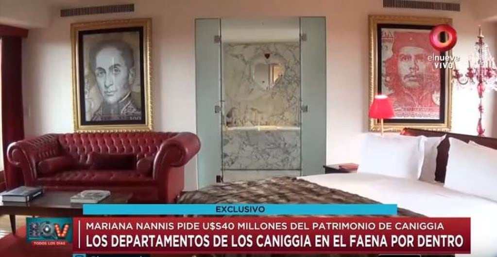 Imágenes del cuarto de Nannis en el Faena