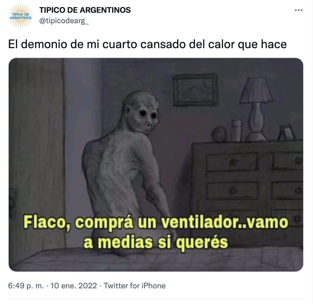 La ola de calor que afecta a todo el país generó varios memes y bromas en las redes sociales.