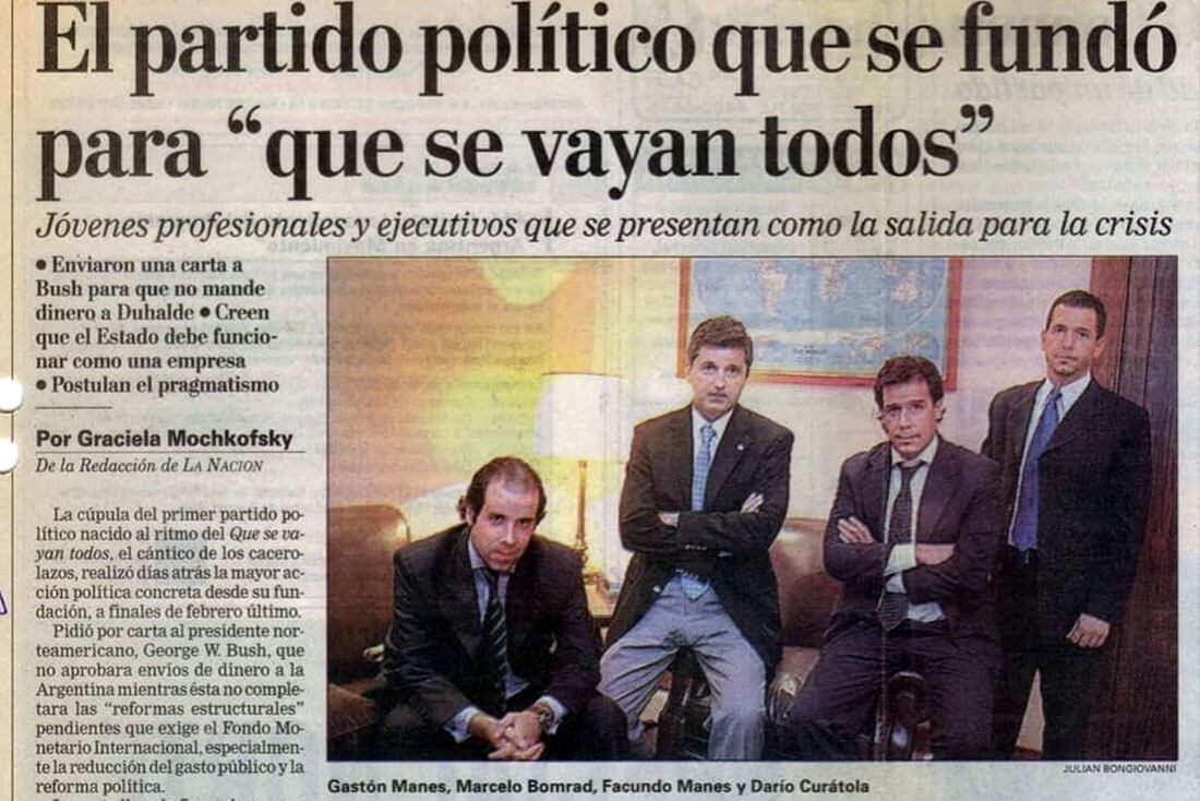 El partido político que se fundo para "Que se vayan todos",