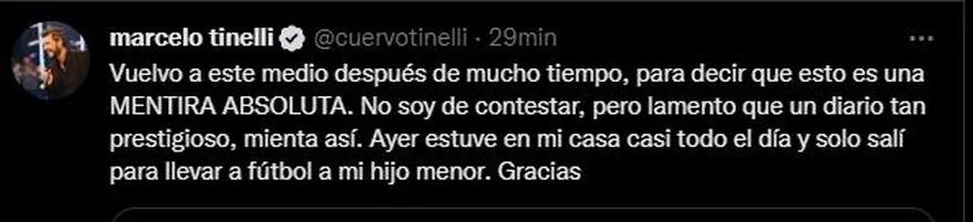 El famoso conductor desmintió su vinculación con el gobierno. Foto: Twitter/@cuervotinelli